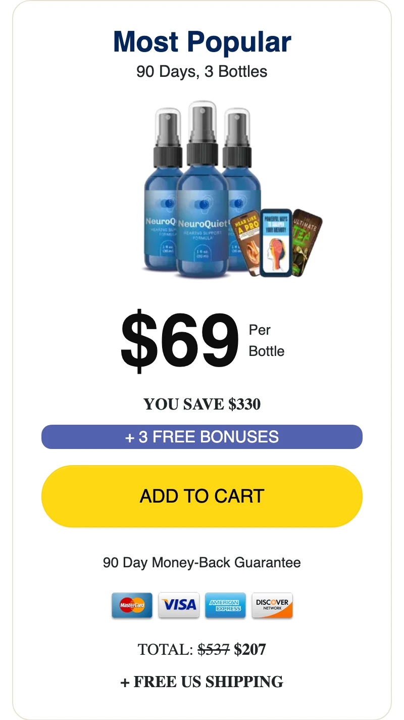 NeuroQuiet 3 bottles